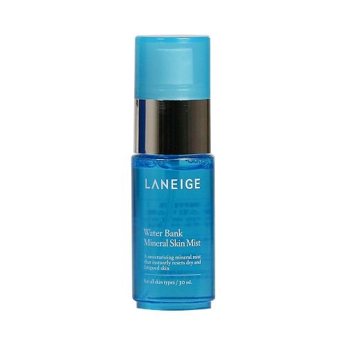 Laneige, Laneige Water Bank Mineral Skin Mist, Laneige Water Bank Mineral Skin Mist รีวิว, Laneige Water Bank Mineral Skin Mist ราคา, Laneige Water Bank Mineral Skin Mist 30 ml., Laneige Water Bank Mineral Skin Mist 30 ml. มิสท์สเปรย์น้ำแร่ แห้งเร็วทันทีเมื่อฉีด เพิ่มความชุ่มชื้น และสดใสให้แก่ผิวหน้า