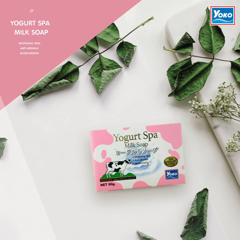 Yogurt Spa Milk Soap 90g สบู่ที่อุดมด้วยคุณค่าวิตามินหลากชนิด และโยเกิร์ตที่ช่วยฟื้นฟูสภาพผิว เพื่อผิวกระจ่างใส ลดเลือนริ้วรอยก่อนวัย