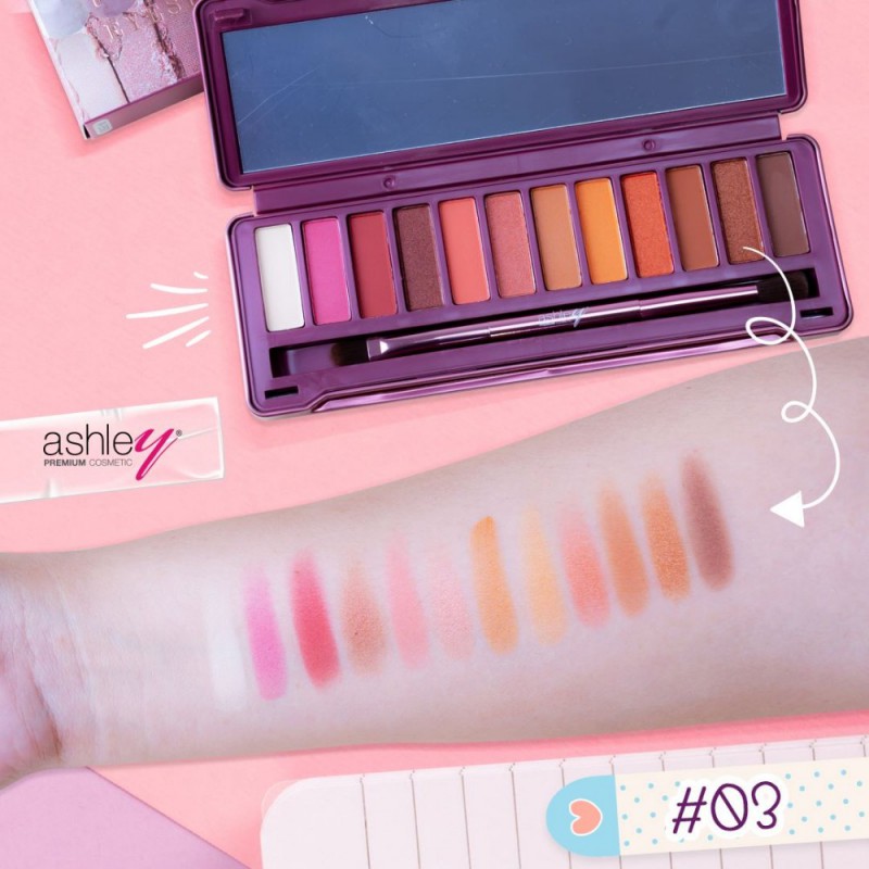 Ashley, Ashley Nudes Eyeshadow Palette, Ashley Nudes Eyeshadow Palette รีวิว, Ashley Nudes Eyeshadow Palette ราคา, Ashley Nudes Eyeshadow Palette #01