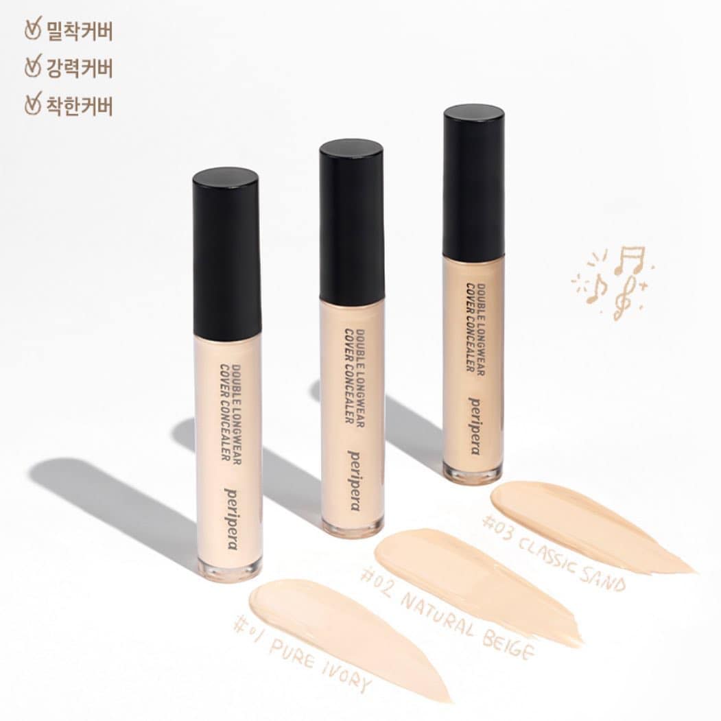 Peripera Double Longwear Cover Concealer #01 Pure Ivory