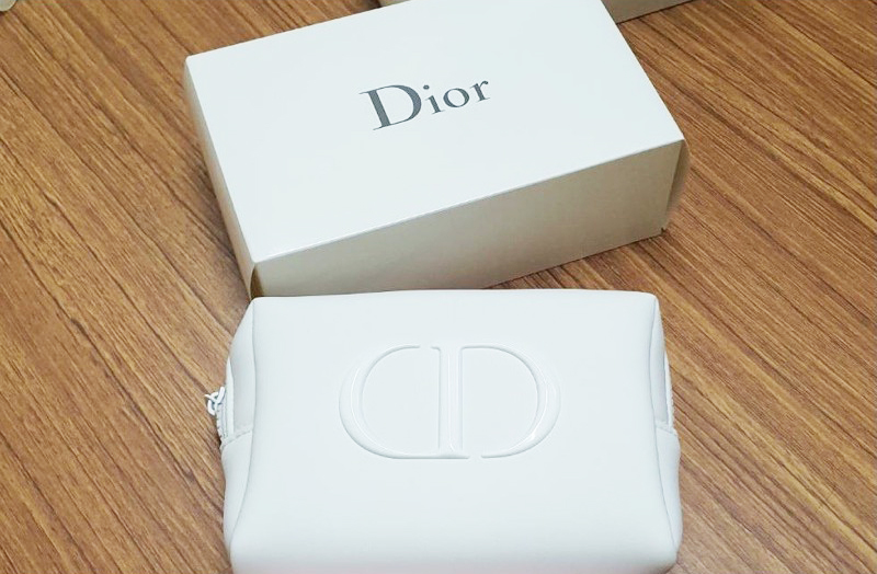 Dior White Makeup Cosmetic Bag 