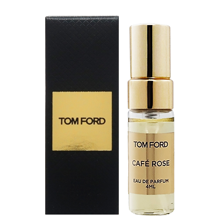Tom Ford Café Rose EDP 4 ml น้ำหอมที่ให้กลิ่นแห่งความล้ำลึก แปลกใหม่ มีเสน่ห์ กลิ่นคาเฟ่กุหลาบจะทำให้คุณได้ดำดิ่งสู่เขาวงกตที่ซ่อนเร้น นำไปสู่ความสุขที่มืดมน